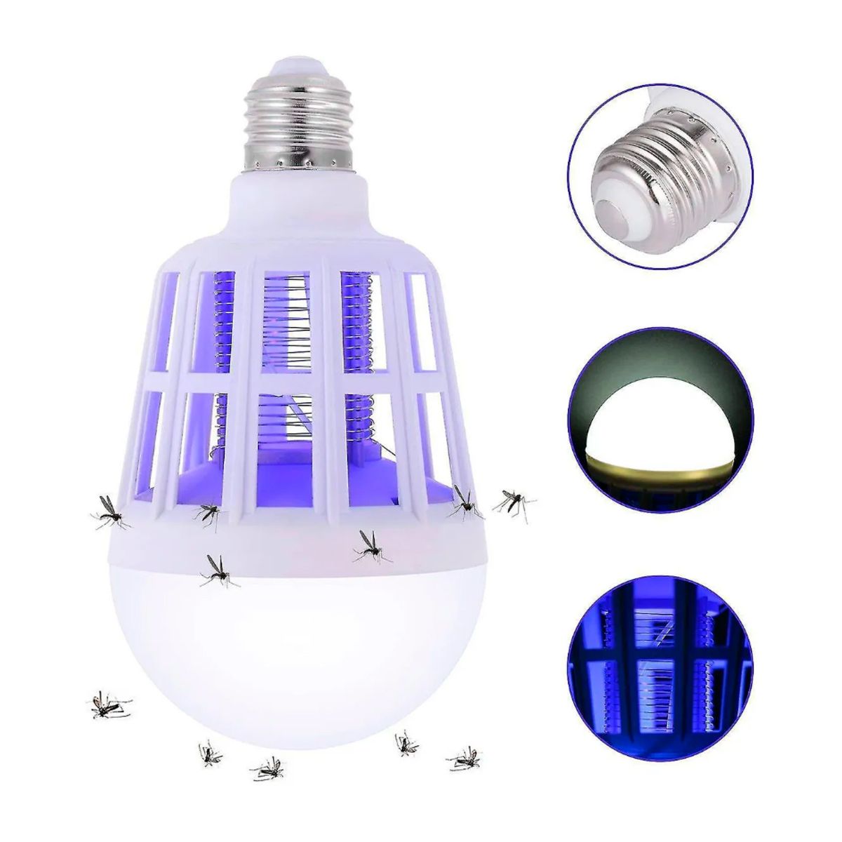 GENERICO - Foco LED Mata Insectos Eléctrico 2 en 1