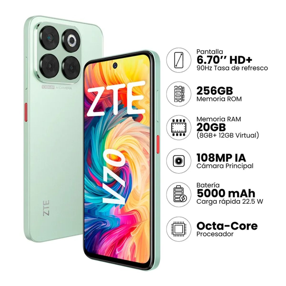 ZTE - Celular ZTE BLADE V70 8GB+256GB