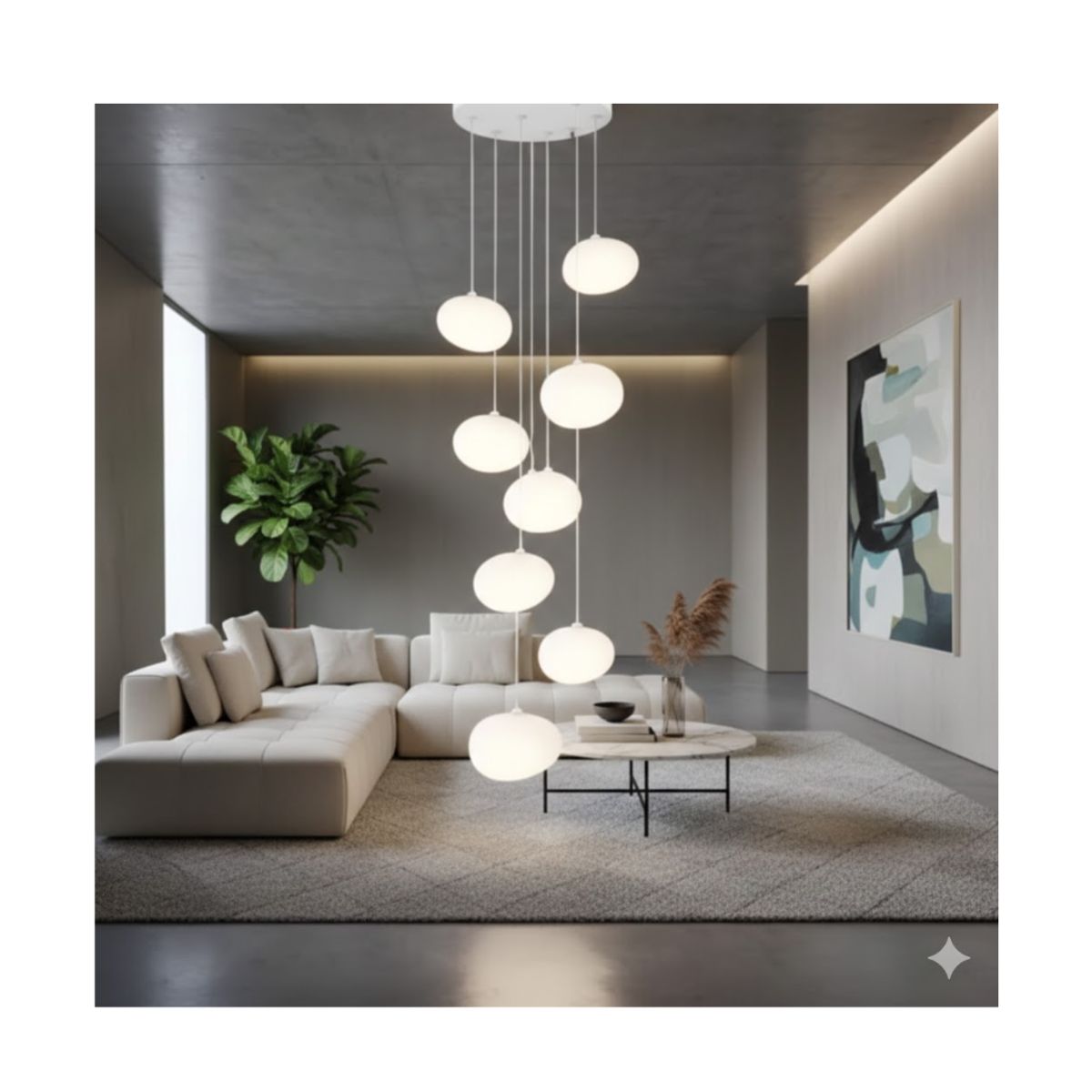 GENERICO - LÁMPARA COLGANTE ELEGANTE DE 8 LUCES