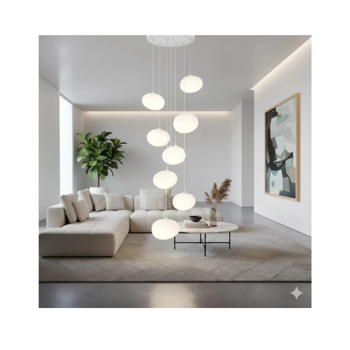 GENERICO - LÁMPARA COLGANTE ELEGANTE DE 8 LUCES