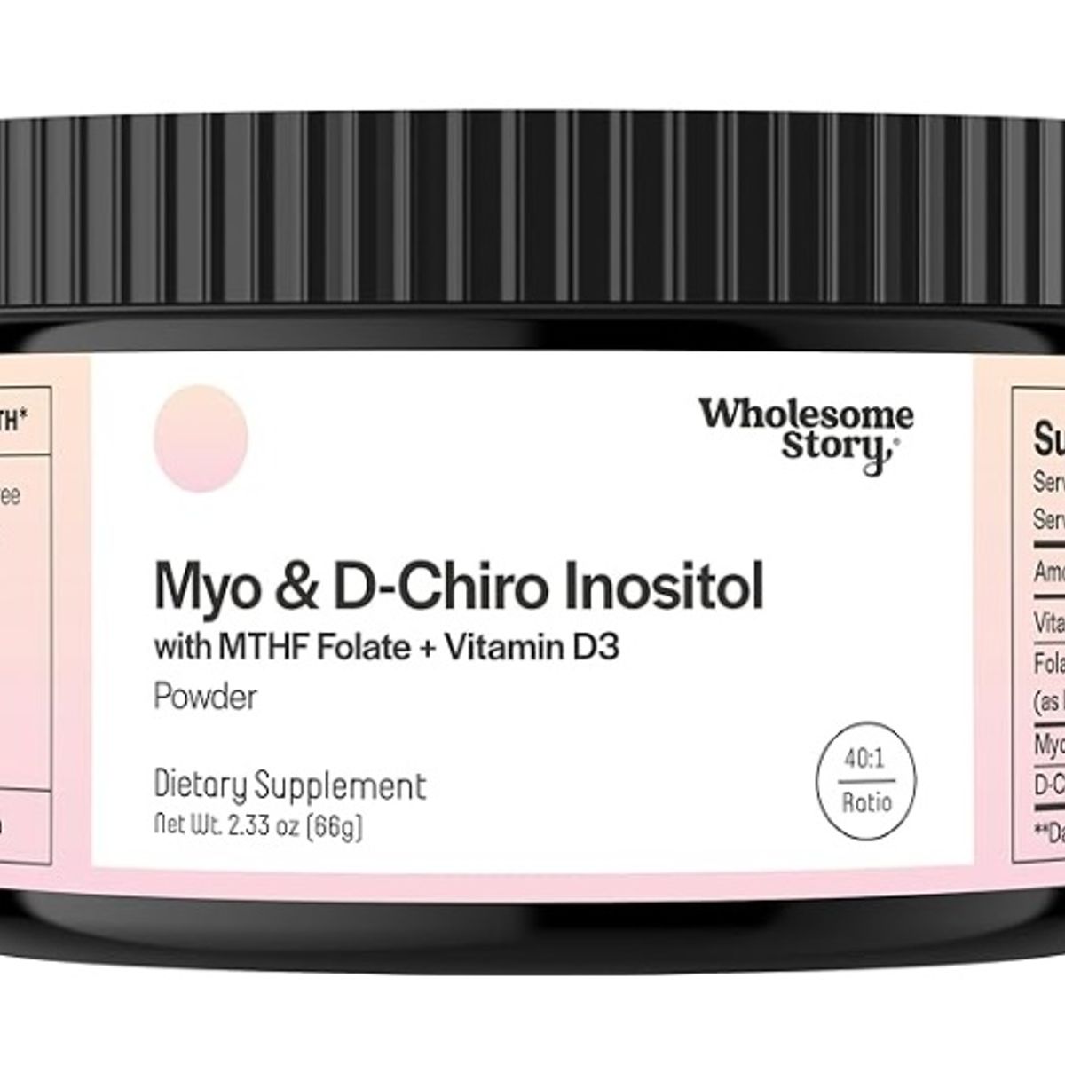 GENERICO - Myo & D-chiro Inositol con MTHF, Ácido fólico y Vitamina D polvo 66 gr – Wholesome Story