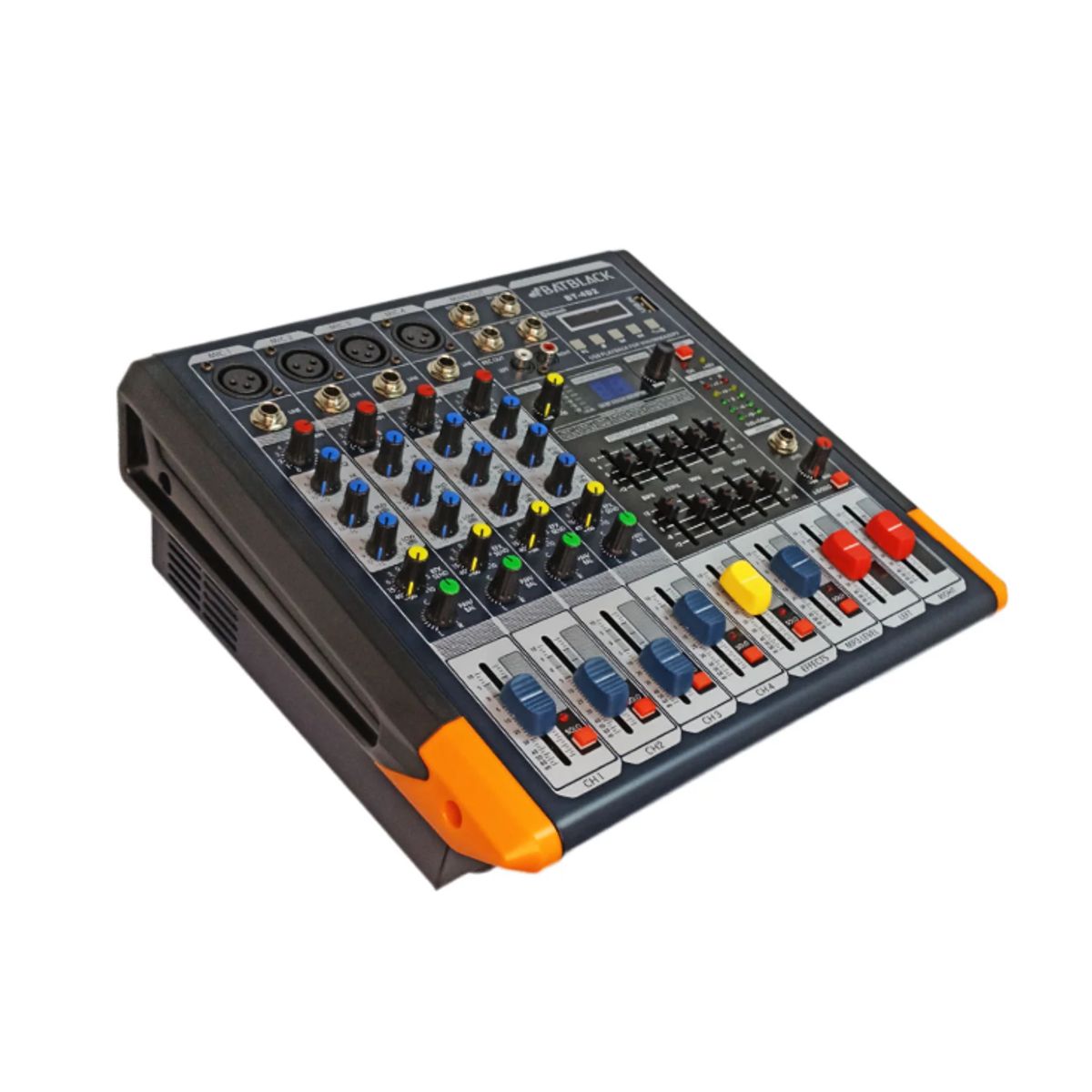 BATBLACK - Consola Amplificada 600W 4 canales USB/MP3/Bluetooth BT-4D2 BATBLACK