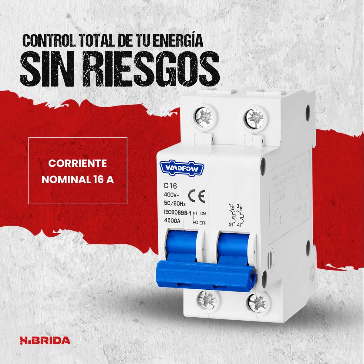 GENERICO - Llave Termica Interruptor Termomagnético 2p 16a Wadfow