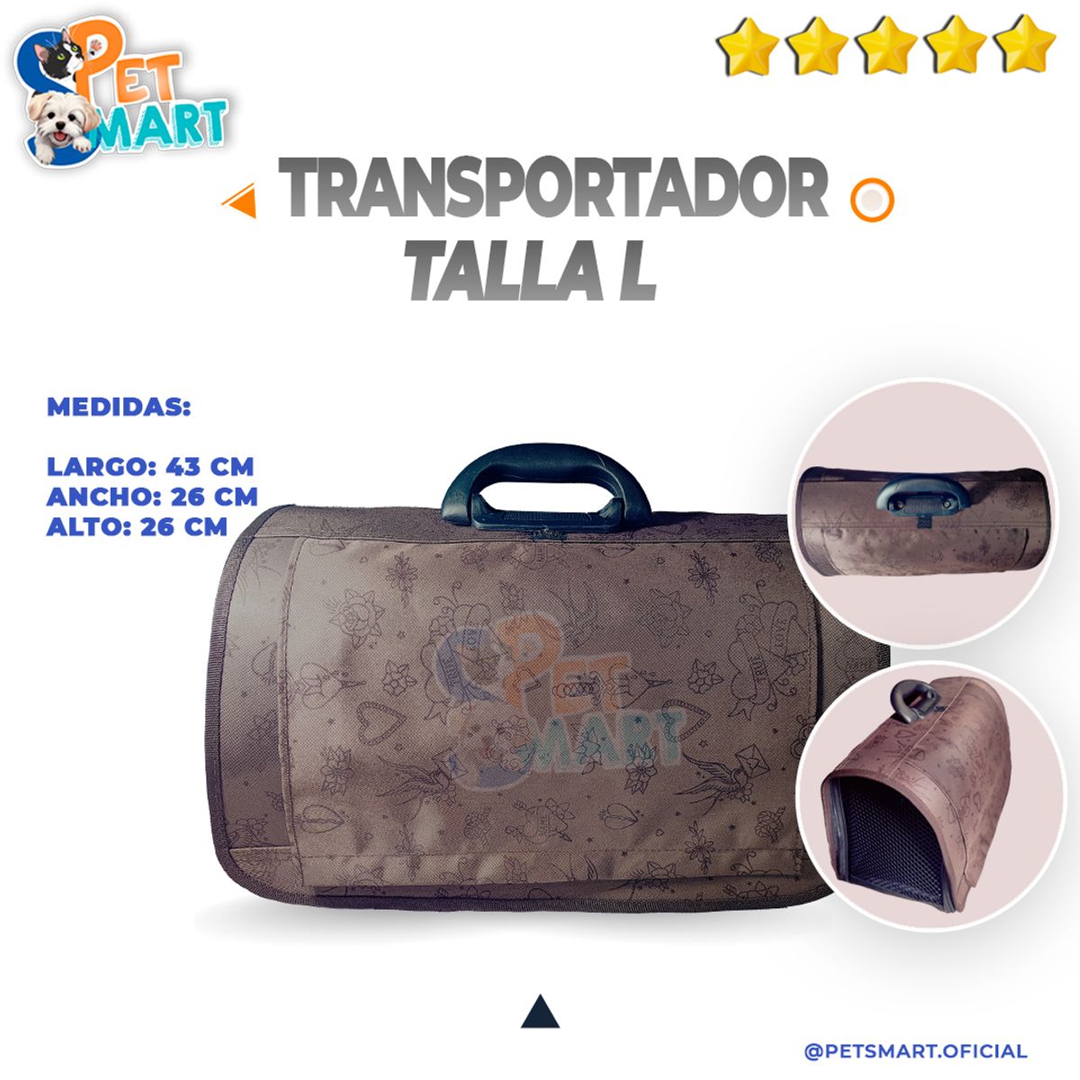 GENERICO - Bolso Portátil Transportador Talla L