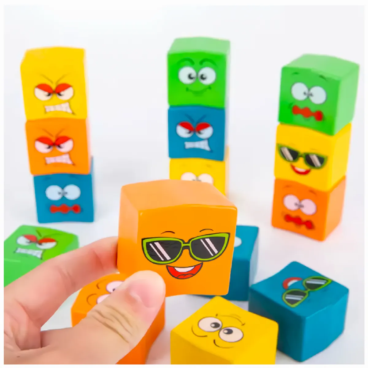 GENERICO - Juego de Cubos con Caritas Face Cubes