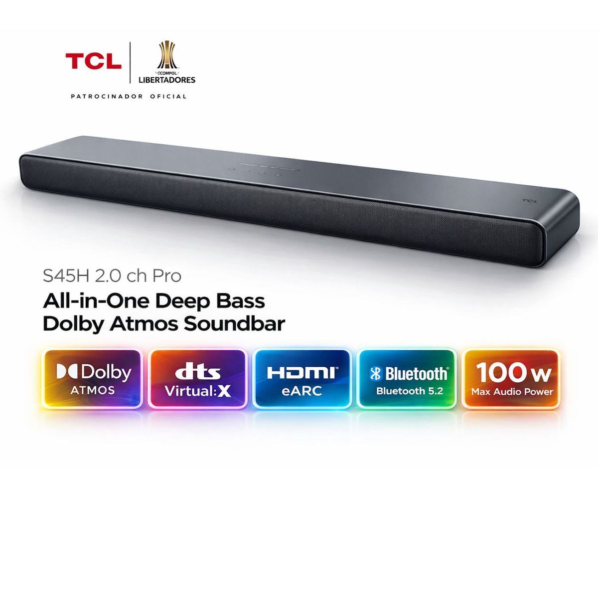 TCL - Soundbar TCL Bluetooth 2.0 S45H Negro