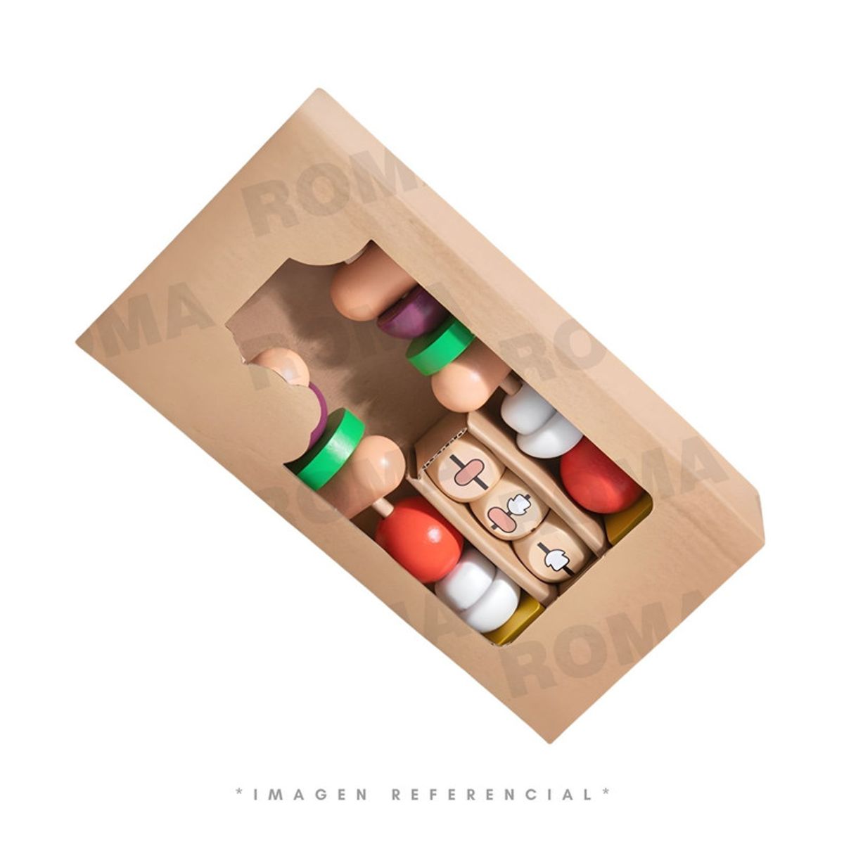 GENERICO - JUEGO DE SECUENCIA BROCHETAS DE MADERA