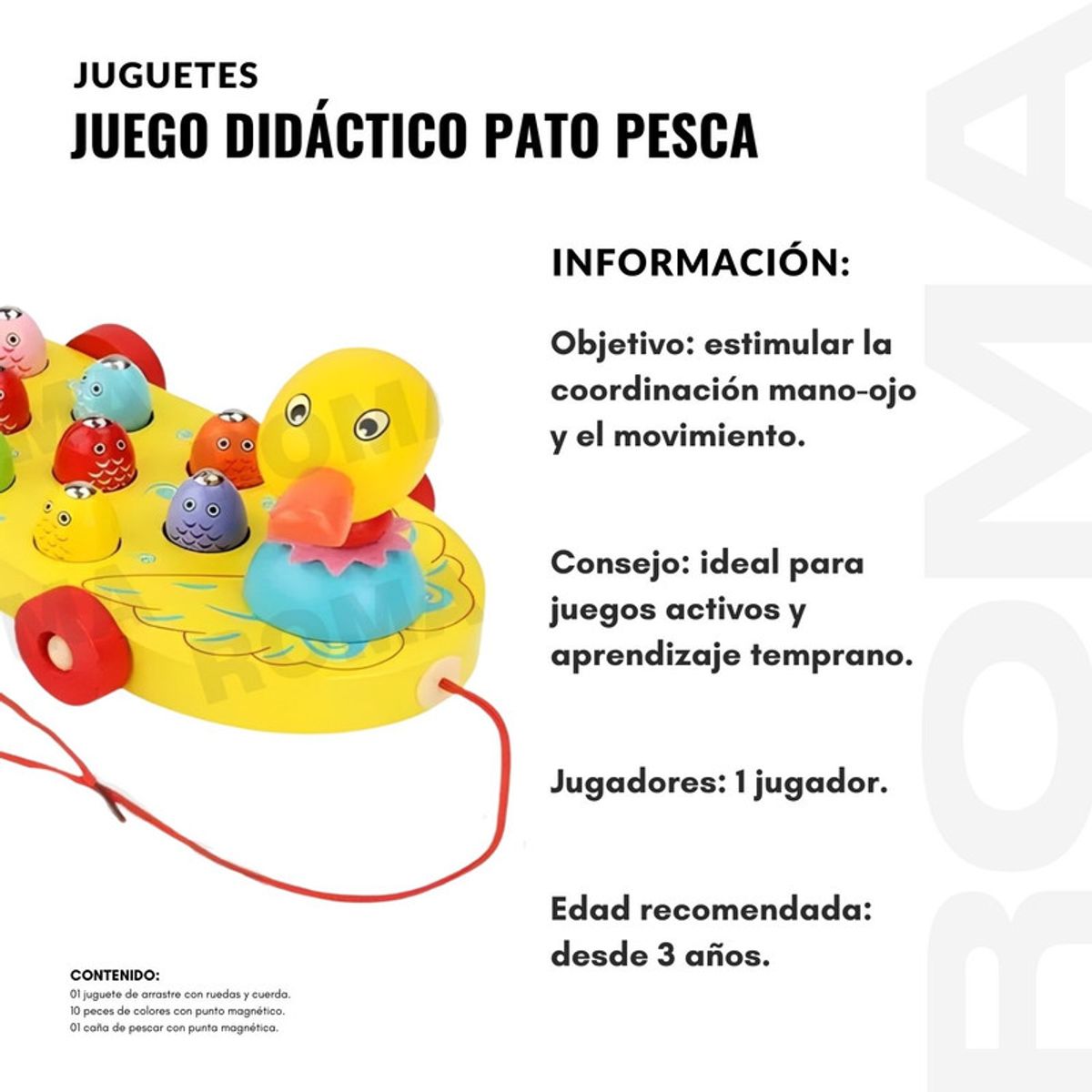 GENERICO - JUEGO DIDÁCTICO PATO CON PESCA