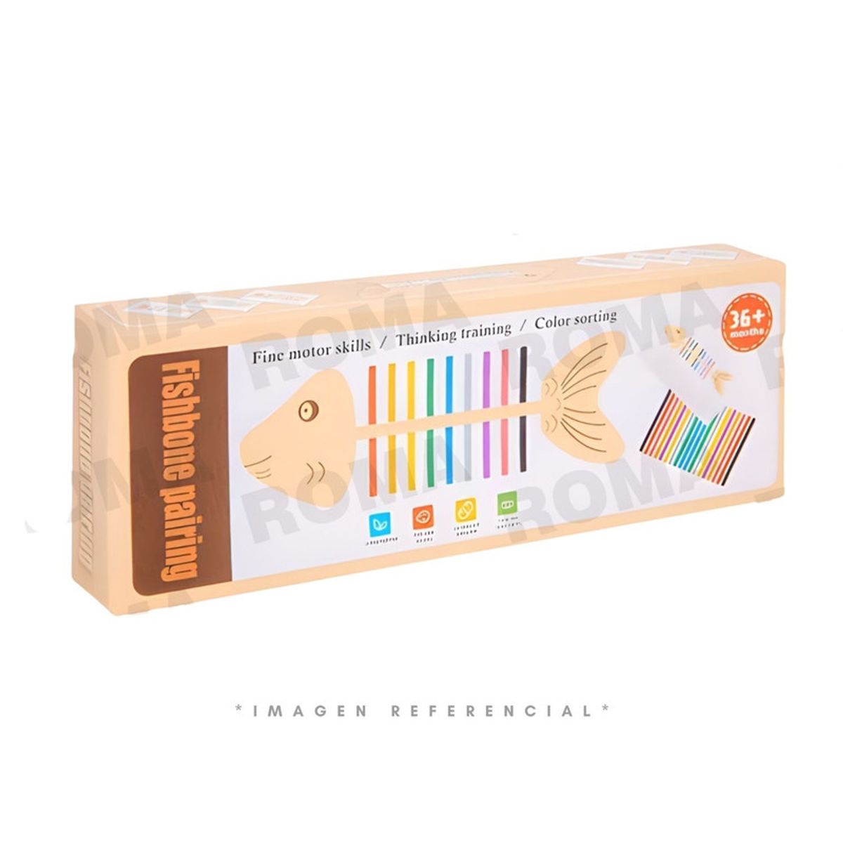 GENERICO - JUGUETE EDUCATIVO DE MADERA ESPINA DE PESCADO