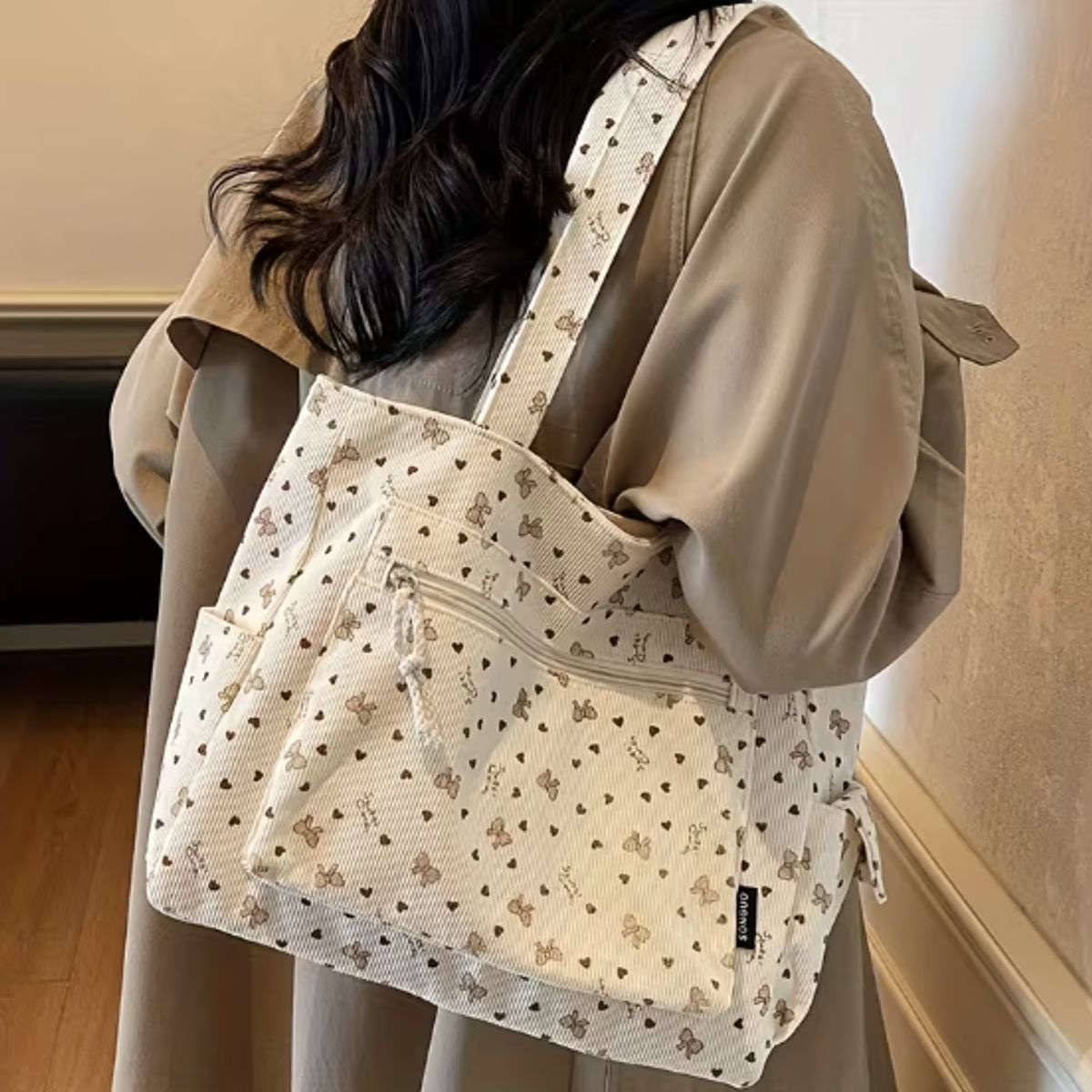 GENERICO - CARTERA CORDUROY LAZO PARA DAMA