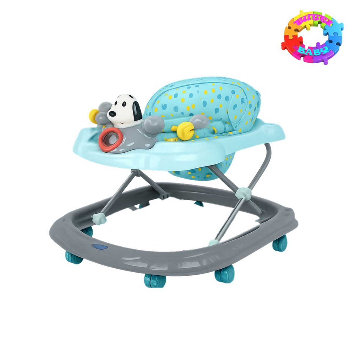 HI BABY - ANDADOR MUSICAL PARA BEBÉ  "SNOOPY EDITION" BF-84" VERDE