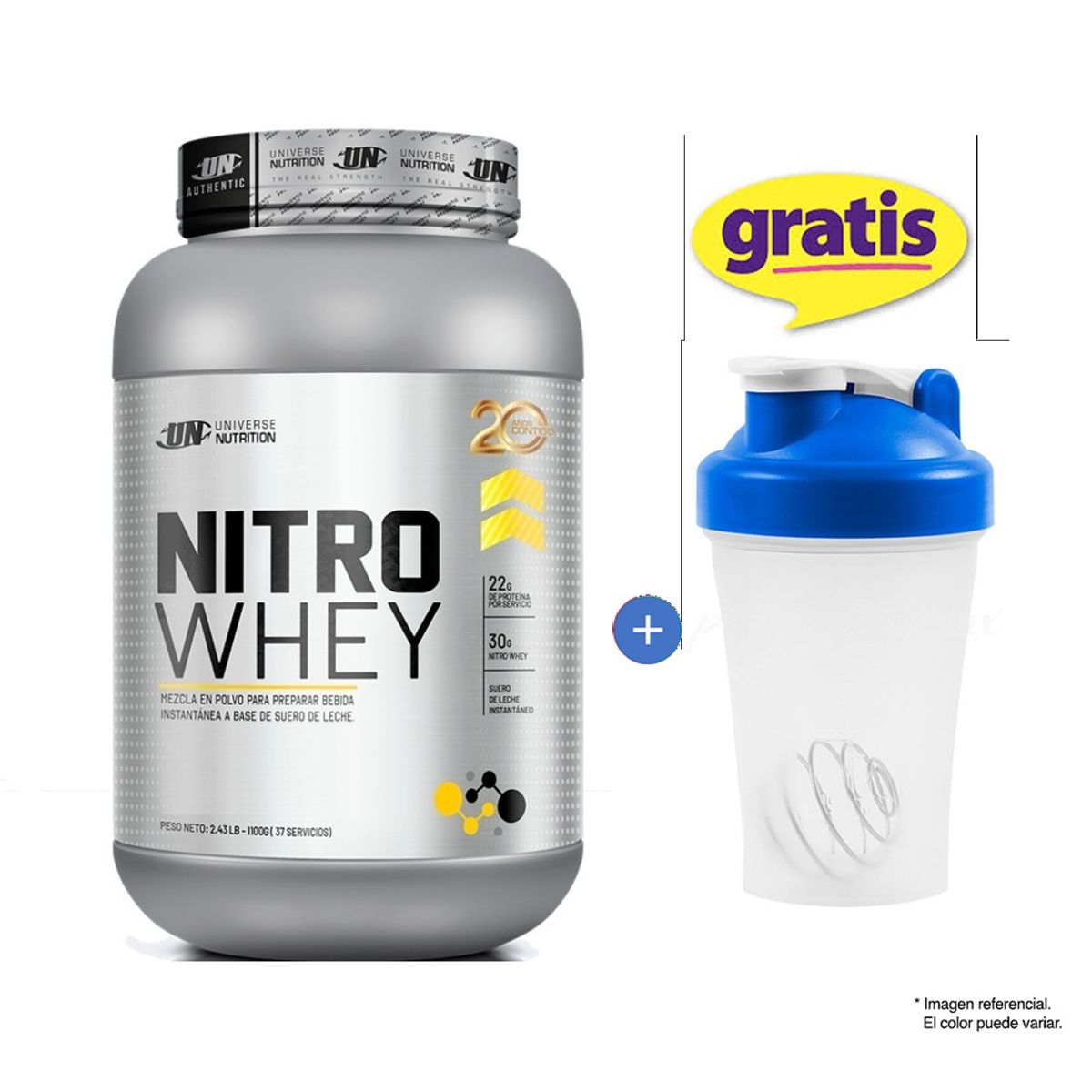 Universe Nutrition - NITRO WHEY 1.1 KG VAINILLA MÁS SHAKER