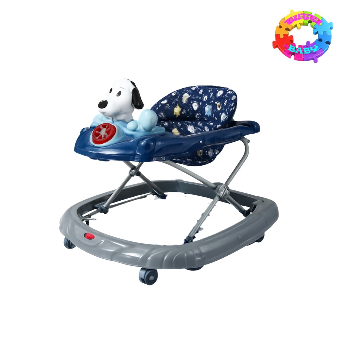 HI BABY - ANDADOR MUSICAL PARA BEBÉ  "SNOOPY EDITION" BF-84 AZUL MARINO