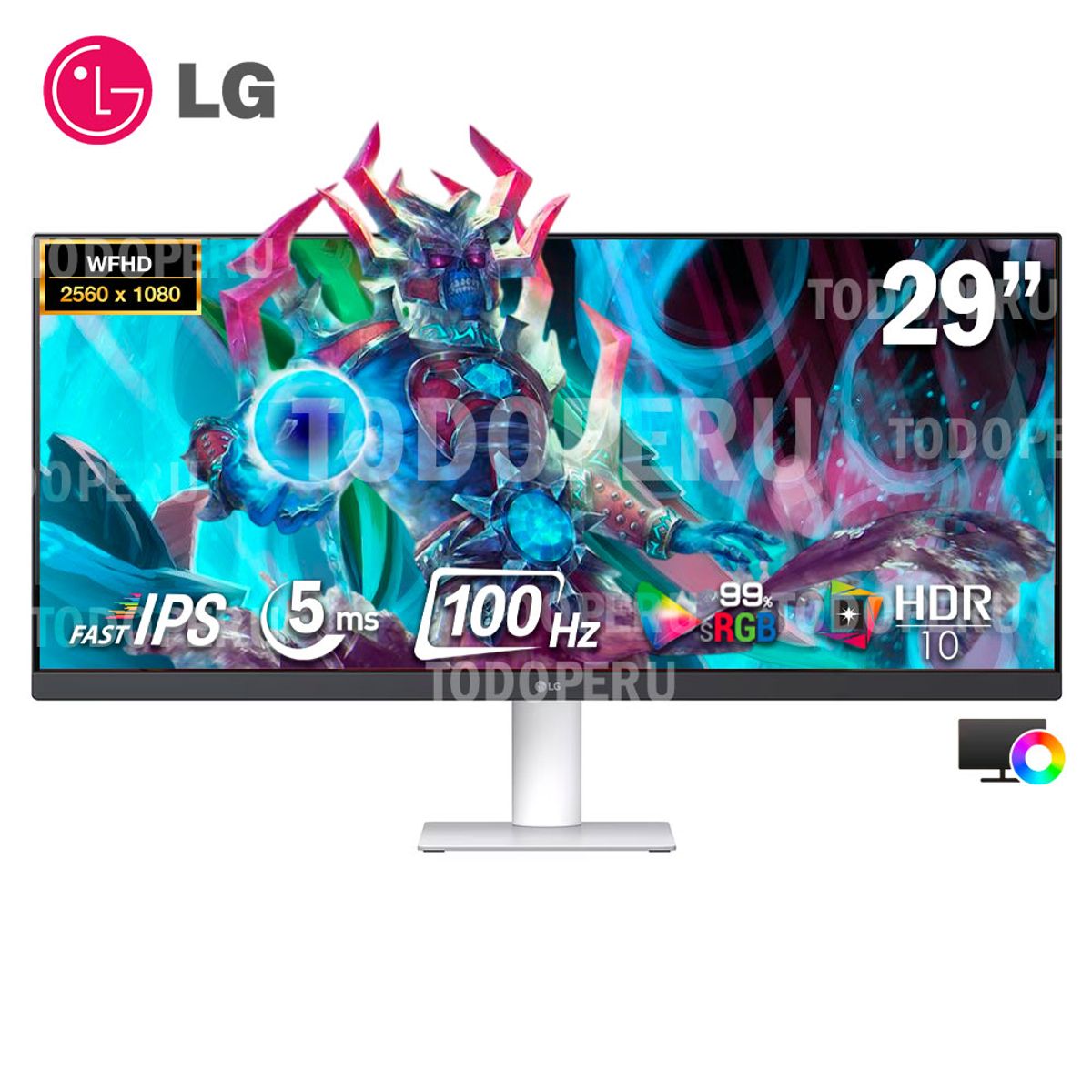 LG - Monitor LG 29U531A-W, 29" IPS Ultrawide, WFHD 2560 x 1080, 100Hz, 5ms.