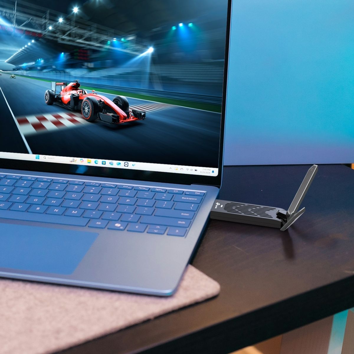 TP LINK - Adaptador USB inalámbrico de alta ganancia - Wi-Fi 7 - Archer TBE400UH