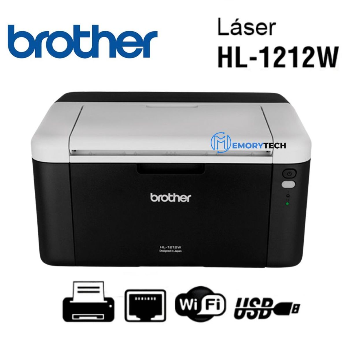 Brother - IMPRESORA LASER BROTHER HL-1212W MONOCROMATICA WIFI USB