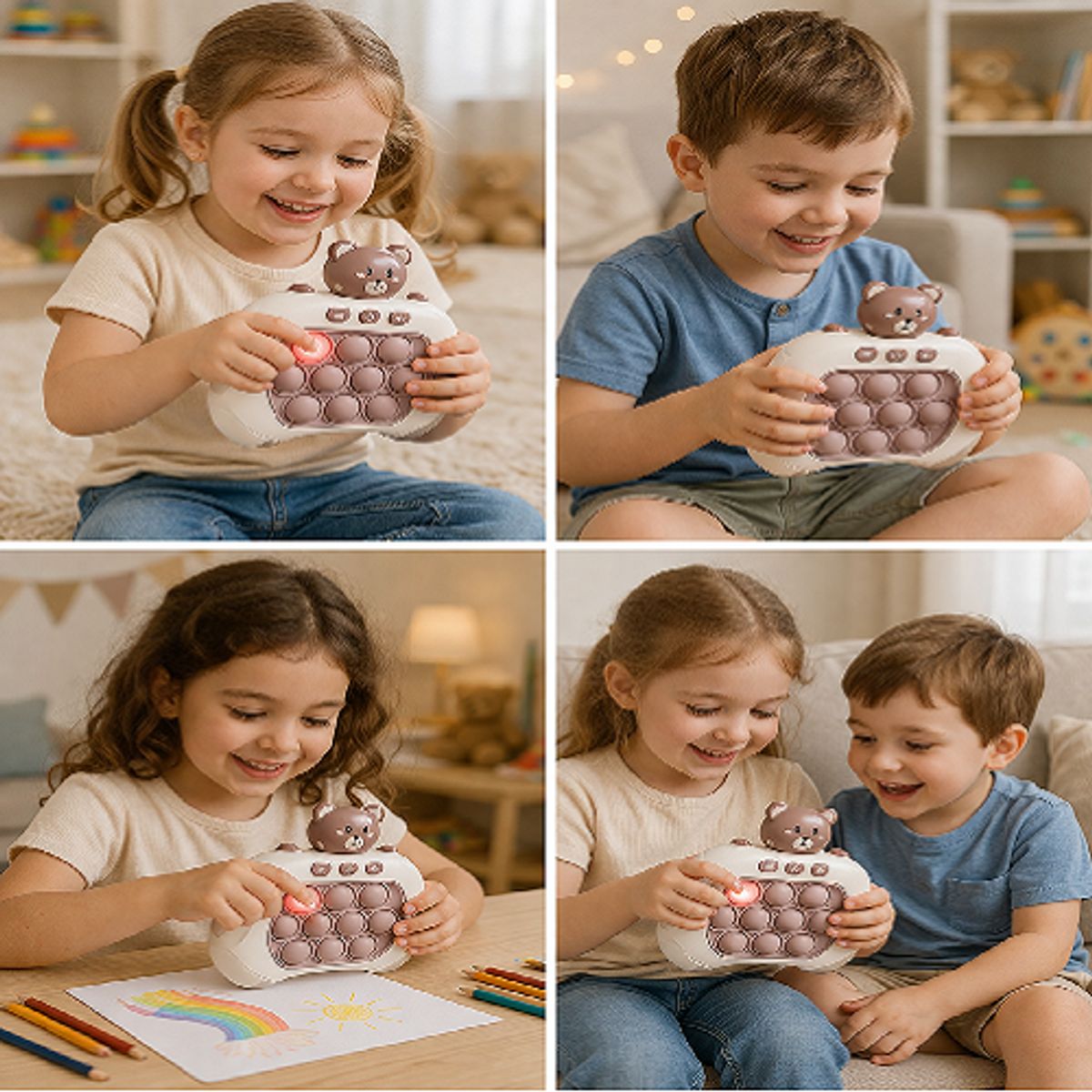 Juego Antiestres portátil para niños-oso, marca GENERICO - Foto Principal