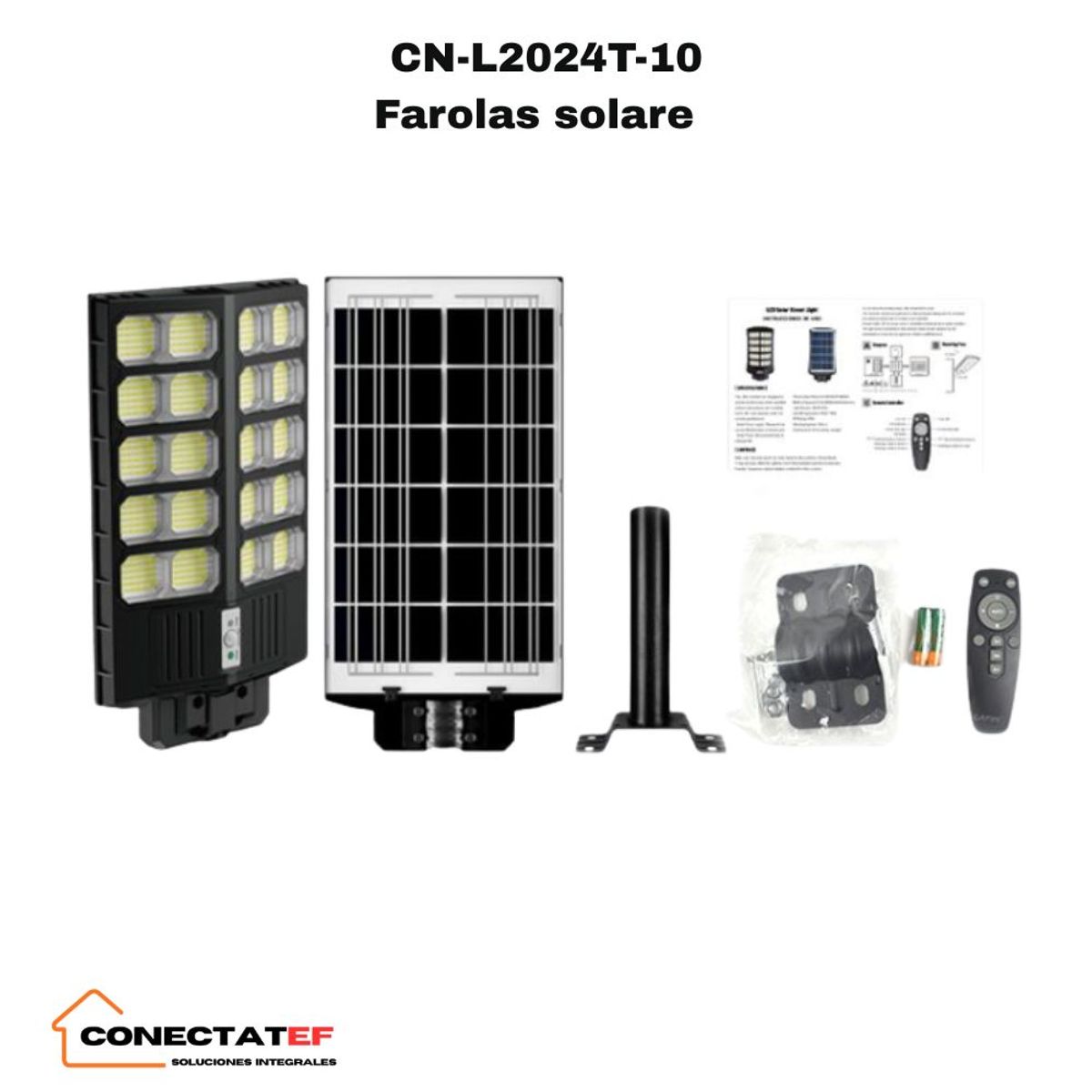 CAFINI - Farolas solares  Reflector Farola Luz LED con Panel Solar 600W