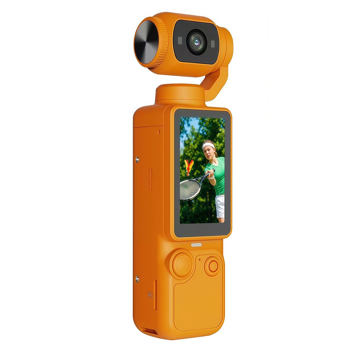 RENVMEXY - Cámara para Vlogs Q7  1080P  Lente giratorio 180°  Luz relleno  Autoenfoque  Type-C