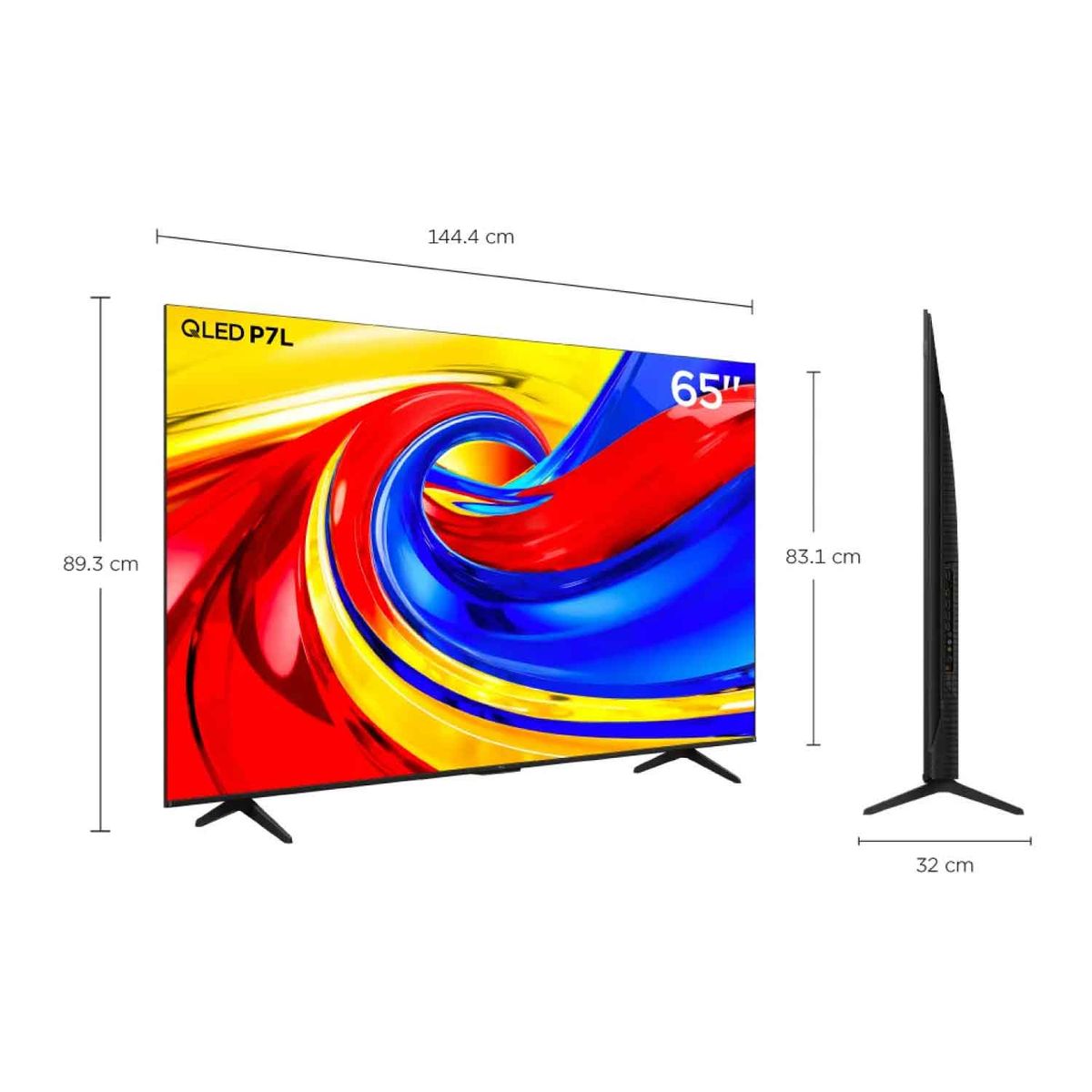 TCL - Televisor TCL 65 QLED 65P7L UHD 4K Google TV