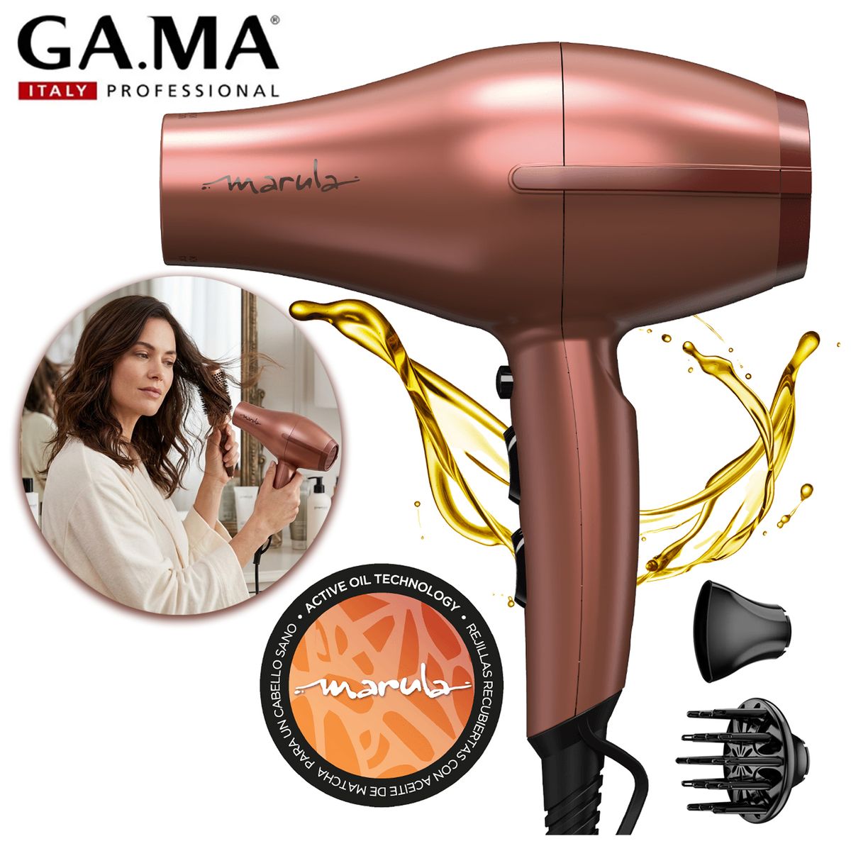Secadora de Cabello Gama Bora Marula 4D 2200W BECHD0000002201, marca Gama - Foto Principal
