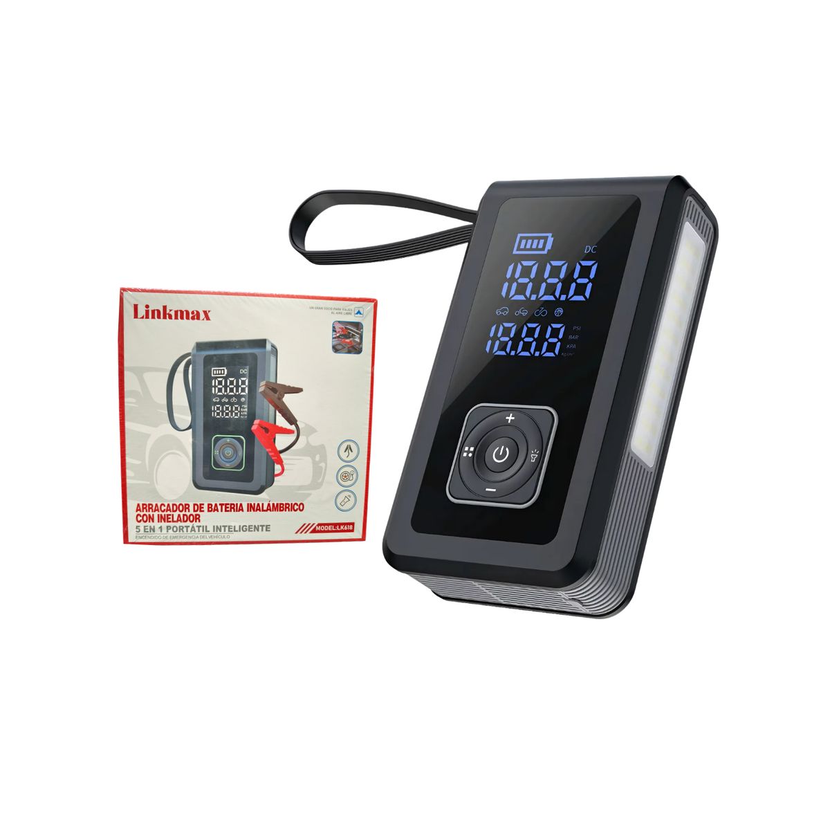 OEM - Arrancador 5 en 1  Inflador Portátil Linkmax