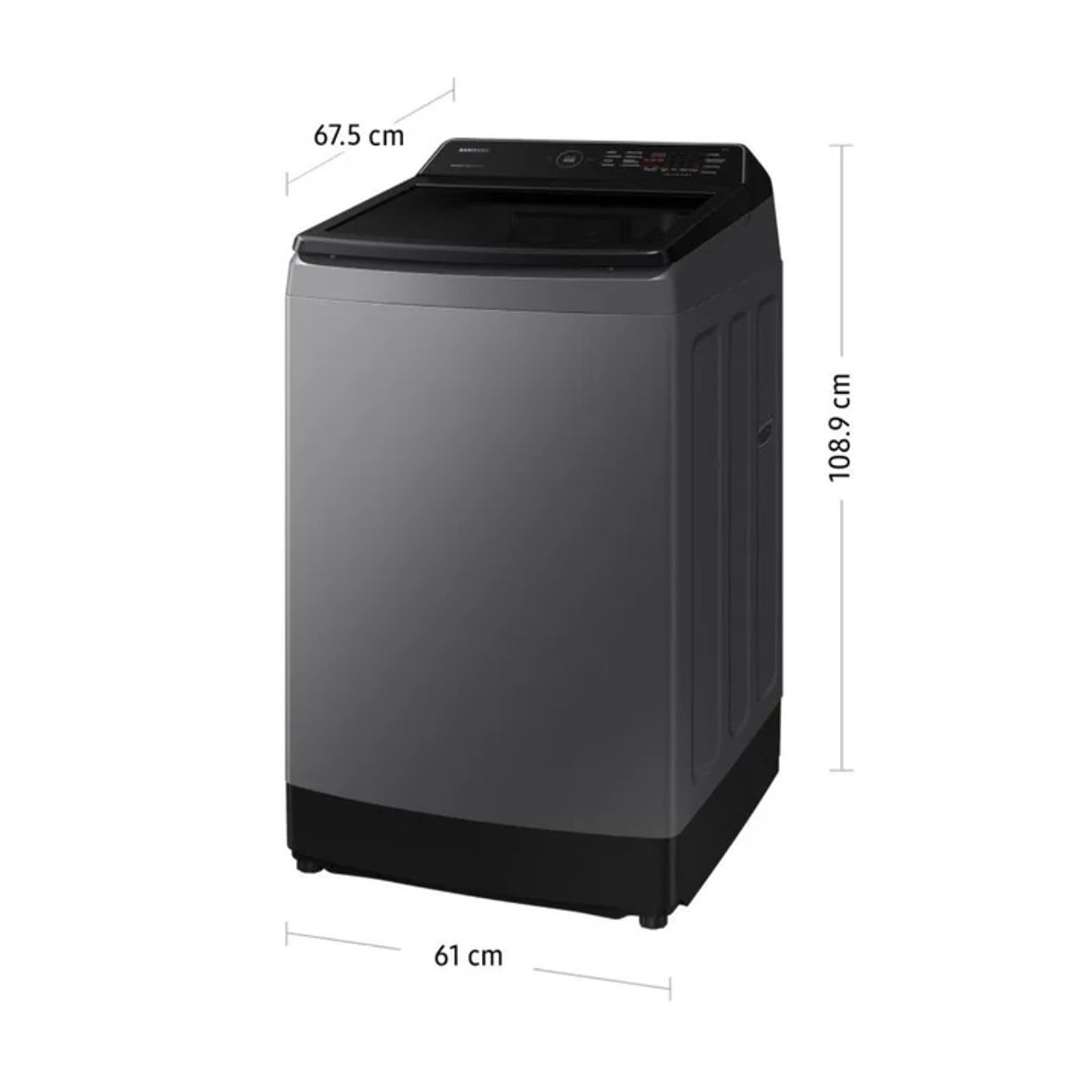 SAMSUNG - Lavadora Samsung WA15CG5441BDPE EcoBubble Carga Superior Gris 15kg