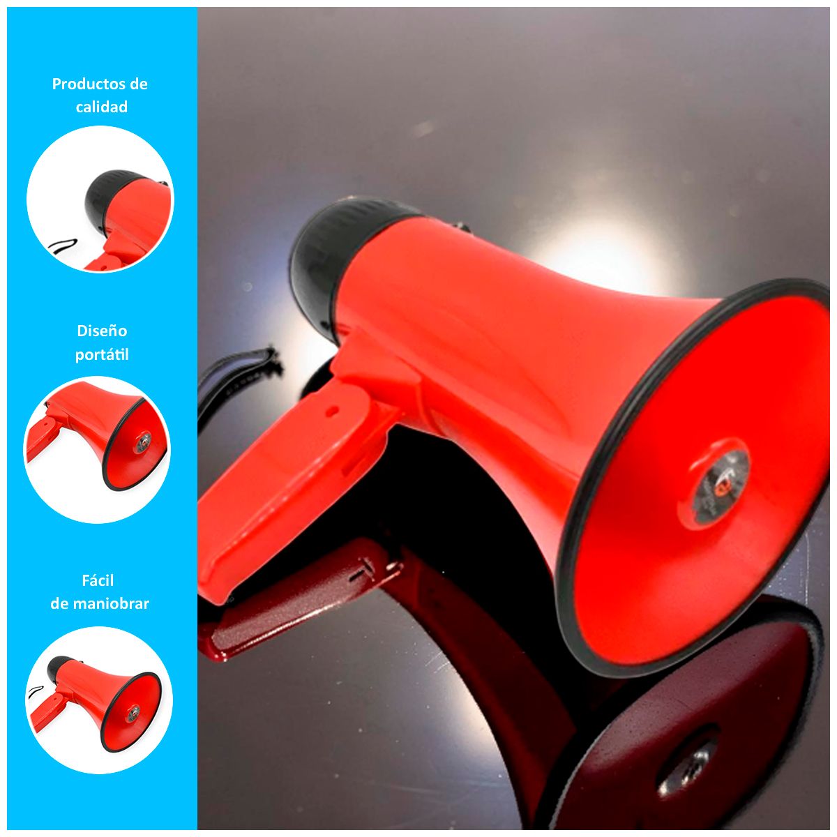 GENERICO - Megáfono con conexión bluetooth