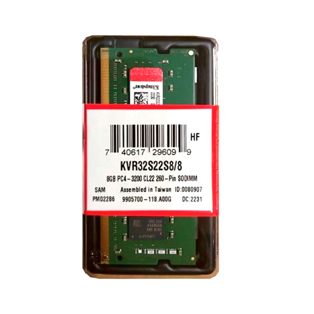 KINGSTON - MEMORIA RAM KINGSTON TECHNOLOGY VALUERAM 8GB DDR4 l PN KVR32S22S8-8