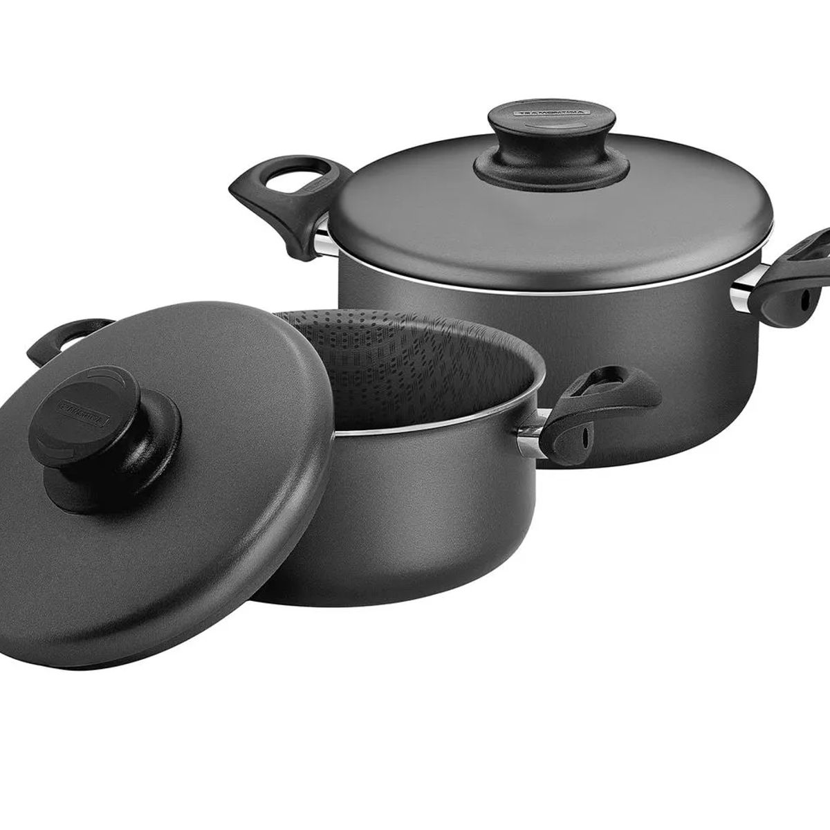 TRAMONTINA - Juego de Ollas Tramontina Paris de Aluminio Negro