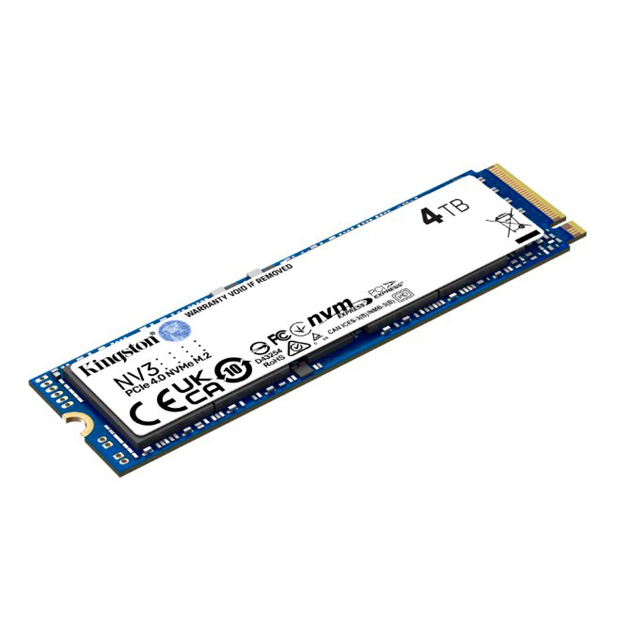 KINGSTON - UNIDAD SSD KINGSTON 4TB NV3 M.2 2280 NVME PCIE P-N SNV3S-4000G