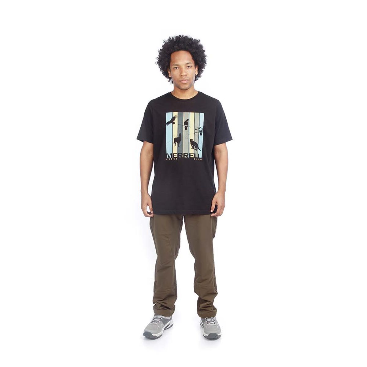 MERRELL - Polo Hombre Merrell Tee Peruvian Animals Negro