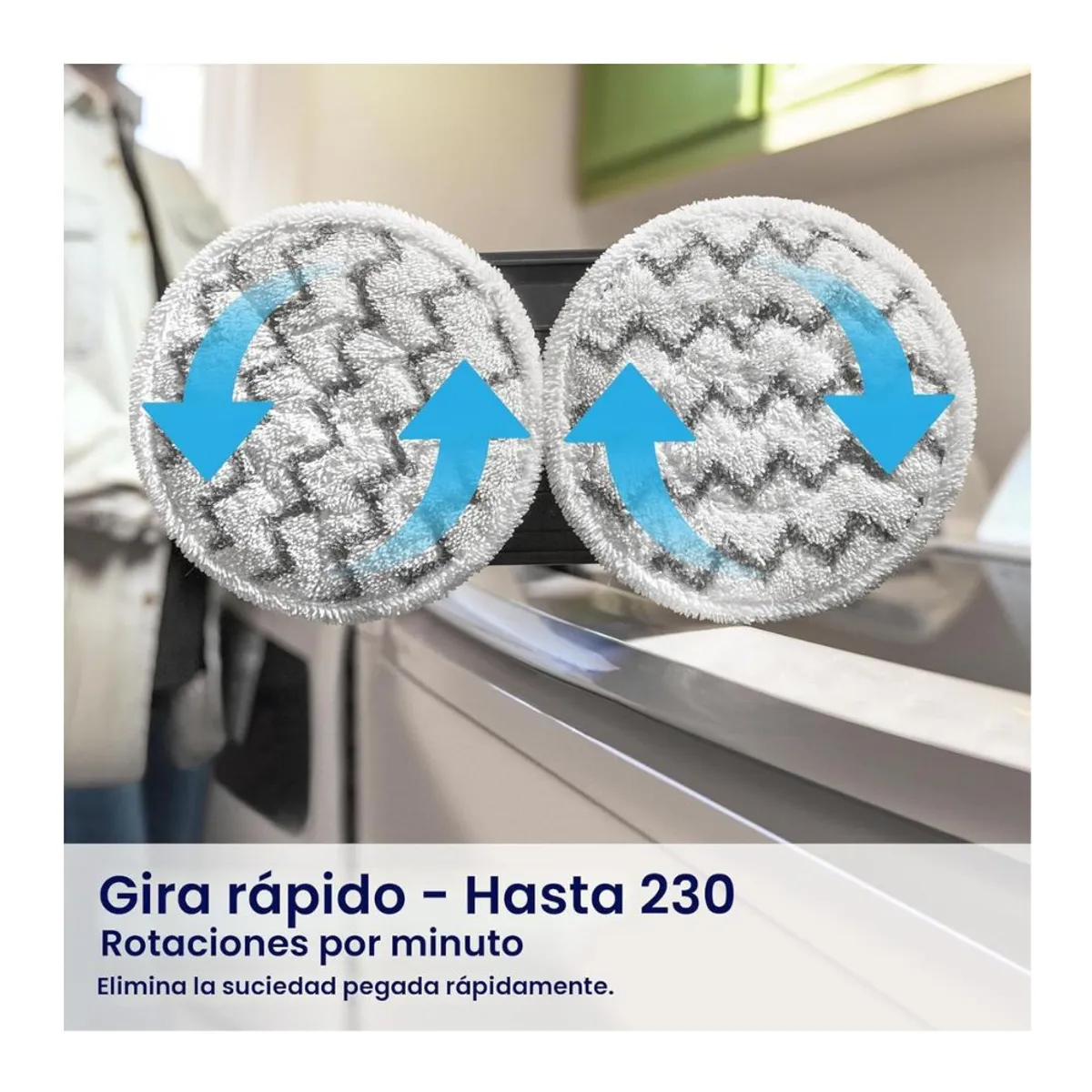 GENERICO - Mopa a Vapor Giratoria, Friega y Esteriliza tus Pisos 110VOLTIOS