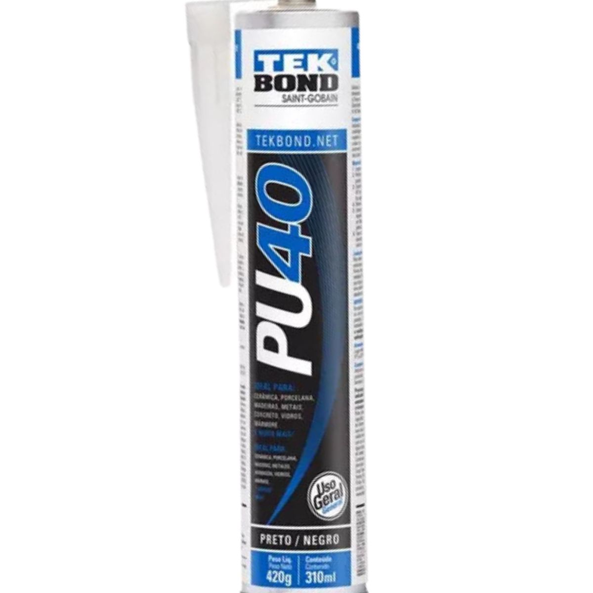 TEKBOND - ADHESIVO POLIURETANO PU40 USO GENERAL TEKBOND NEGRO X 310ML