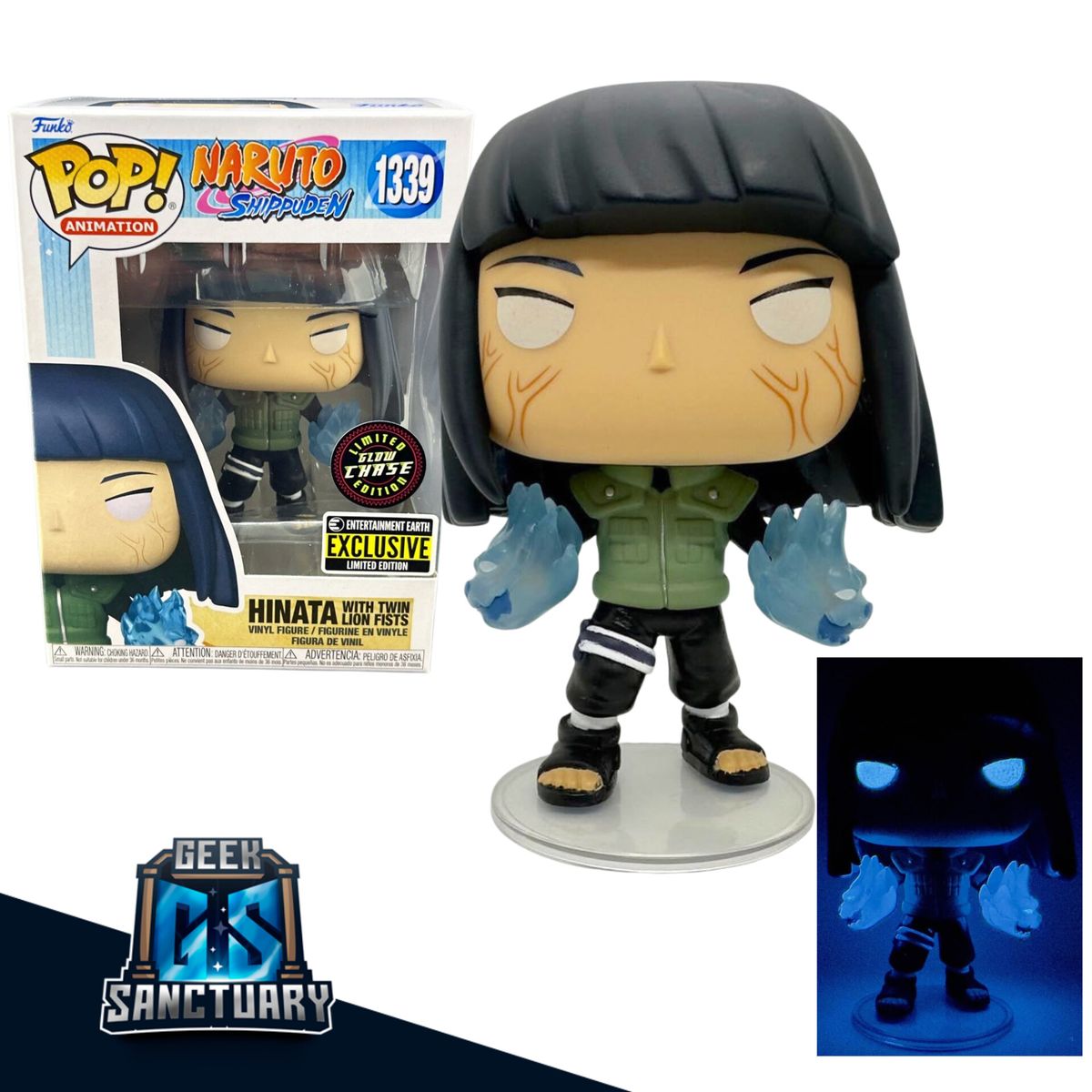 FUNKO - FUNKO POP HINATA TWIN LION FIST GLOW CHASE 1339 NARUTO SHIPPUDEN EE