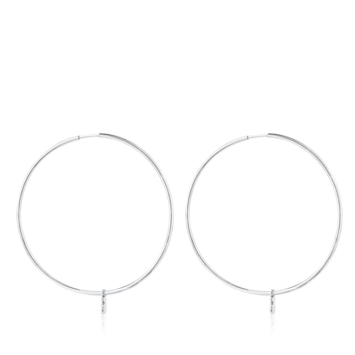 TOUS - Pendientes aro de plata 4cm TOUS Bear