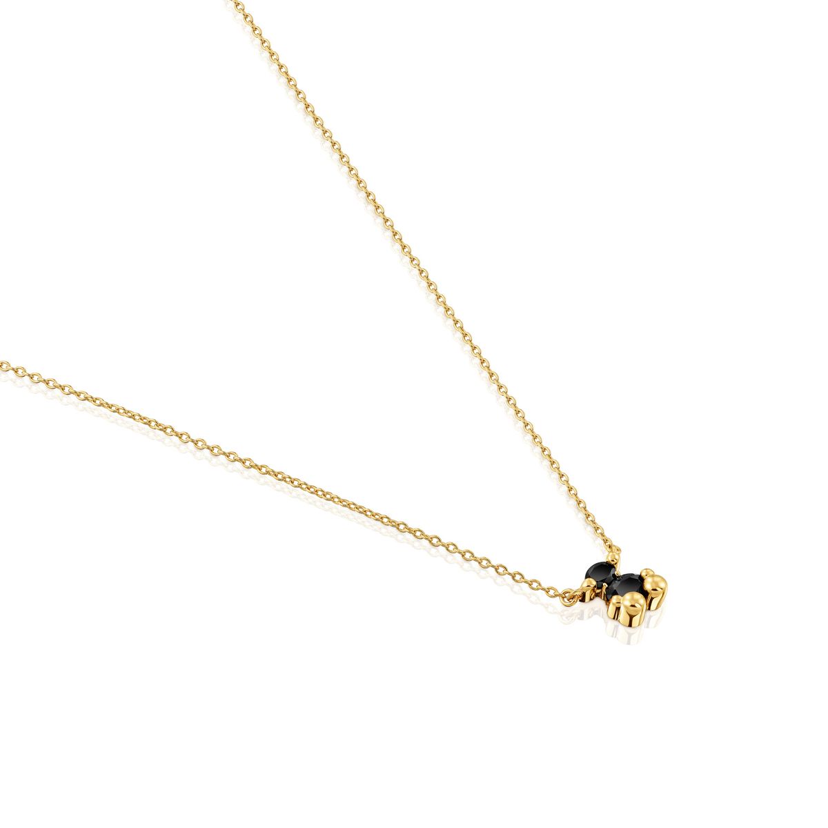 TOUS - GARGANTILLA PLATA 1ªLEY BAÑO ORO ONIX