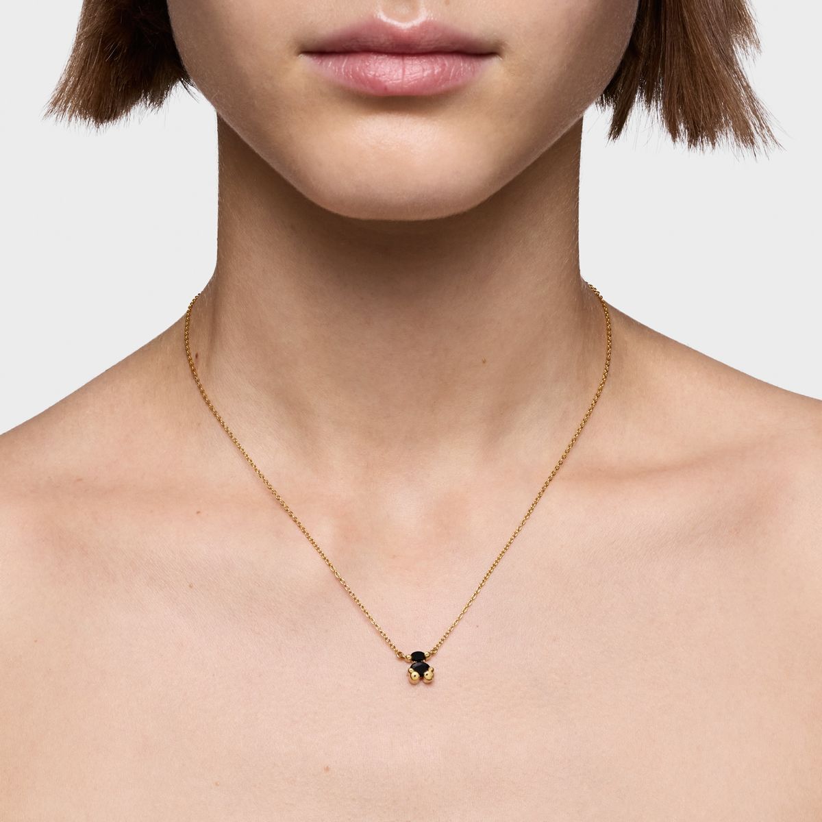 TOUS - GARGANTILLA PLATA 1ªLEY BAÑO ORO ONIX