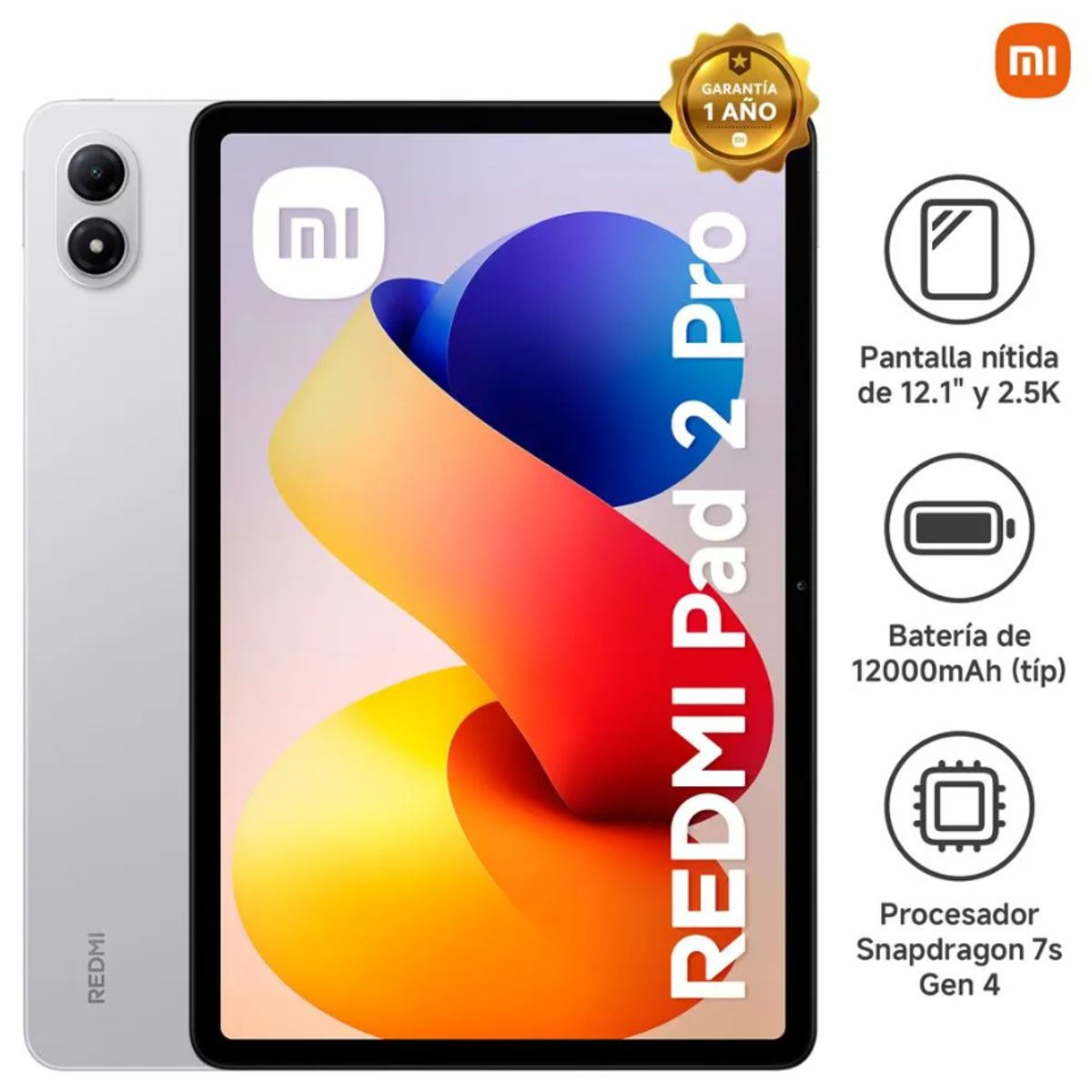 XIAOMI - Tablet XIAOMI Redmi Pad 2 Pro 12.1" 8GB 256GB UFS Silver