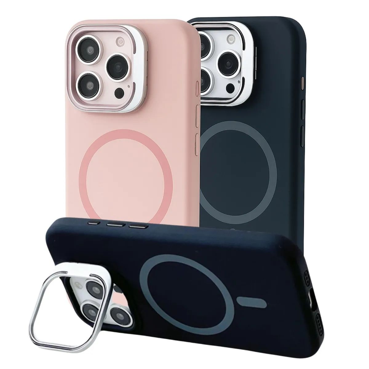 CASE - Case Funda Magsafe para iphone 17 pro Max con soporte de camara - NEGRO