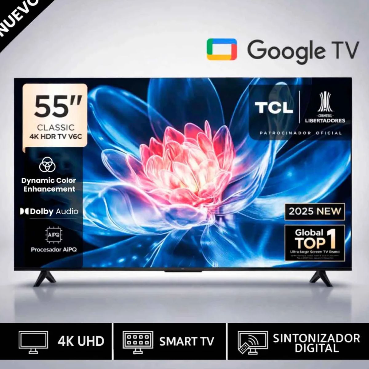 TCL - Televisor TCL 55” 55V6C UHD 4K Smart TV 2025