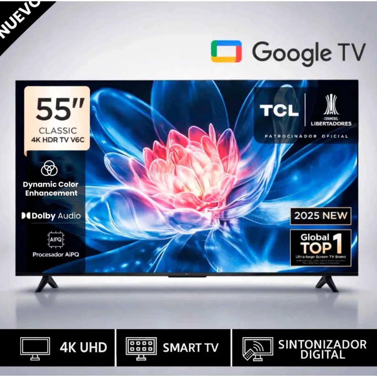 TCL - Televisor TCL 55” 55V6C UHD 4K Smart TV 2025