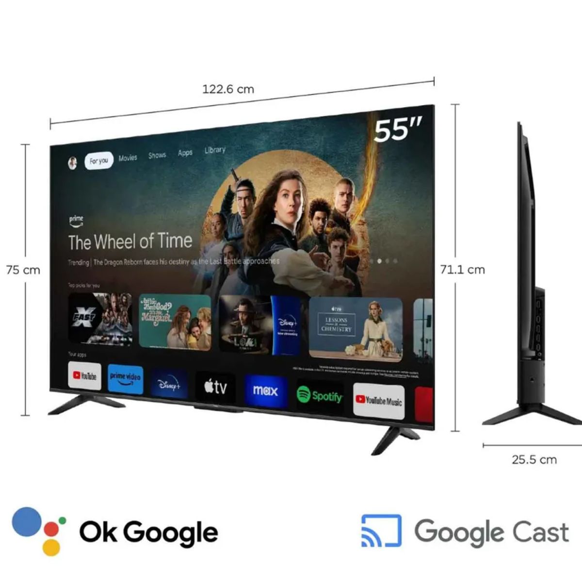 TCL - Televisor TCL 55” 55V6C UHD 4K Smart TV 2025