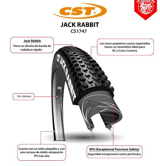 LLANTA PARA BICICLETA CST JACK RABBIT PRO 29 X 2.25 | Sodimac Perú