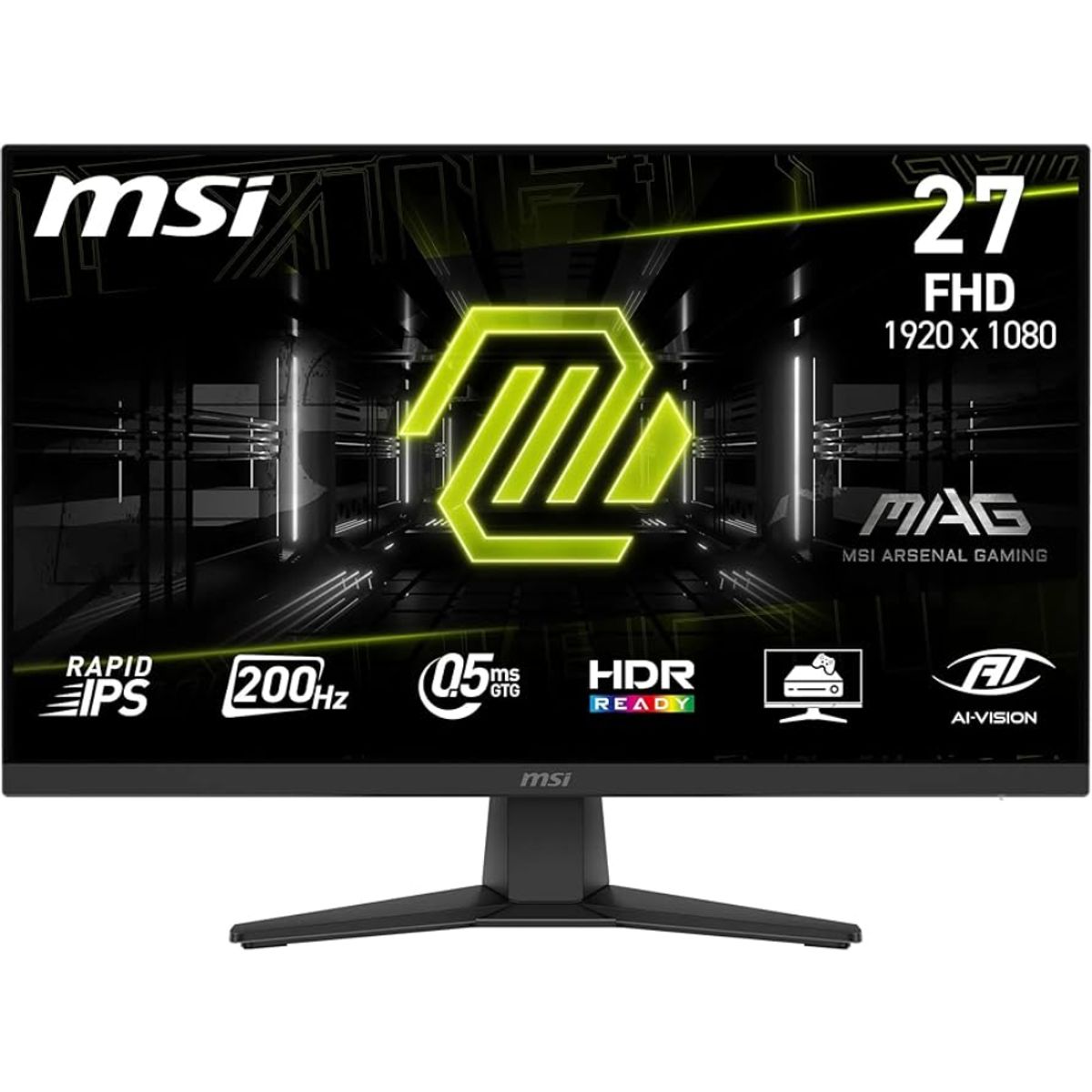 MSI - MONITOR GAMING MSI MAG 272F, 27, FHD RAPID IPS, 200HZ, 0.5MS, HDMI, DP, AUDIO OUT