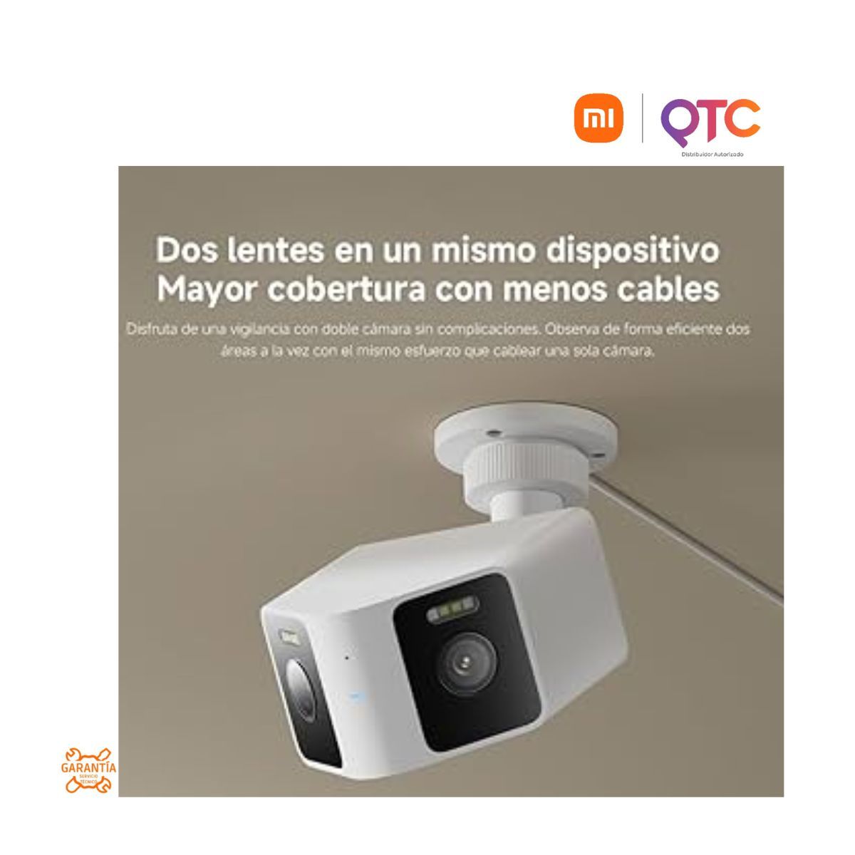 XIAOMI - Xiaomi Outdoor Camera CW100 Dual US Cámara de Seguridad WiFi Exterior Full HD Visión Nocturna IP66