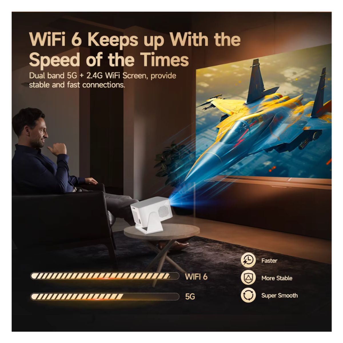 GENERICO - Proyector Hy350 Max Magcubic 8K Smart MagisTV Android14 2026