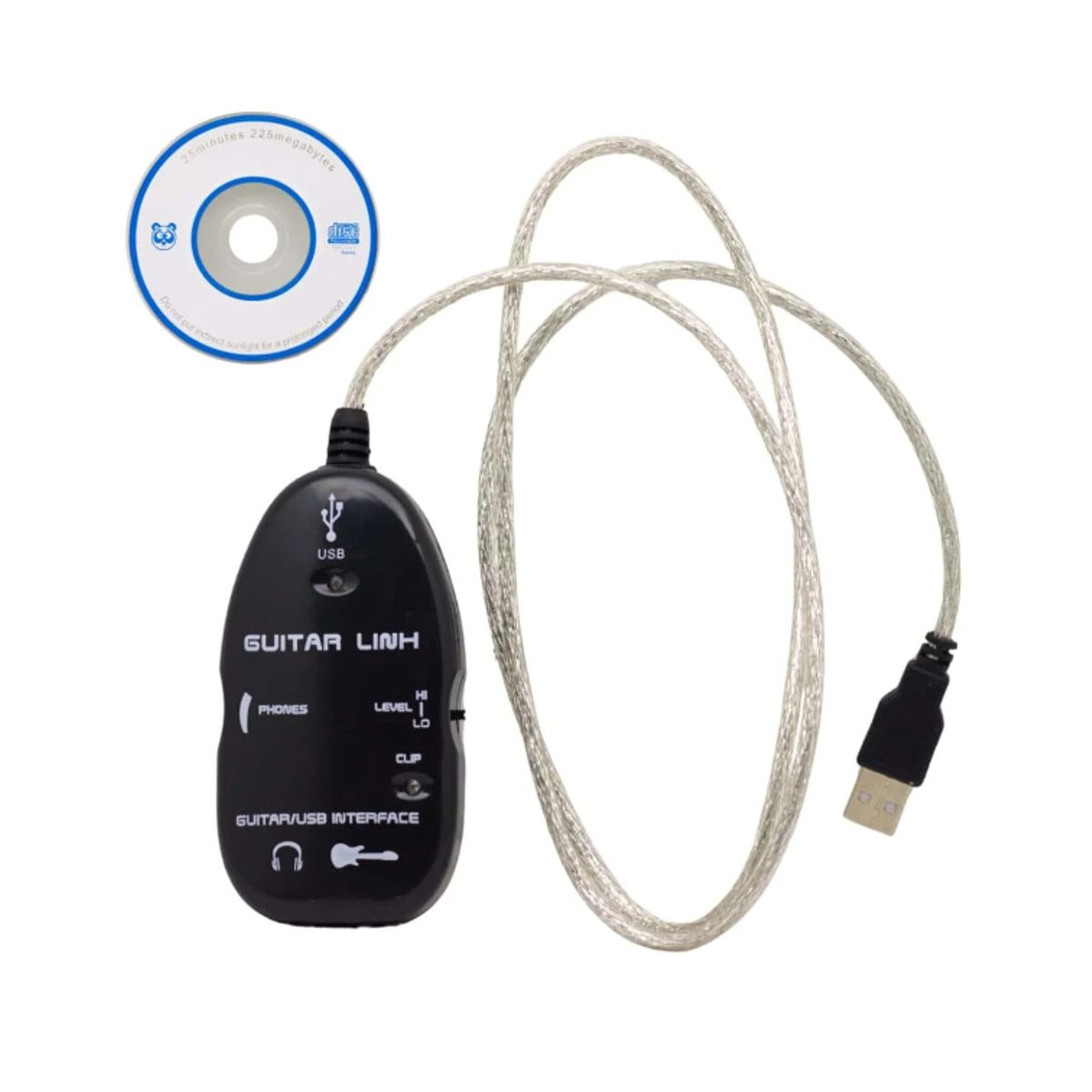 GENERICO - Interface de Guitarra Cable Usb Para Laptop y PC Y-M210