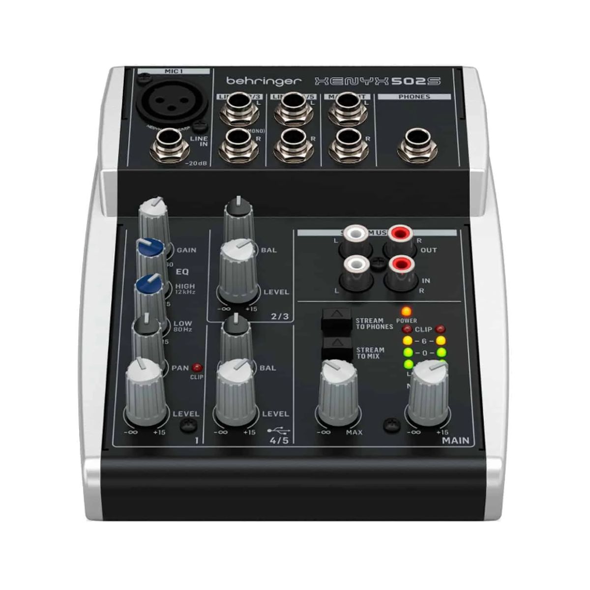 BEHRINGER - Mezclador 5 entradas C/Interfaz de Audio/USB XENYX 502S BEHRINGER
