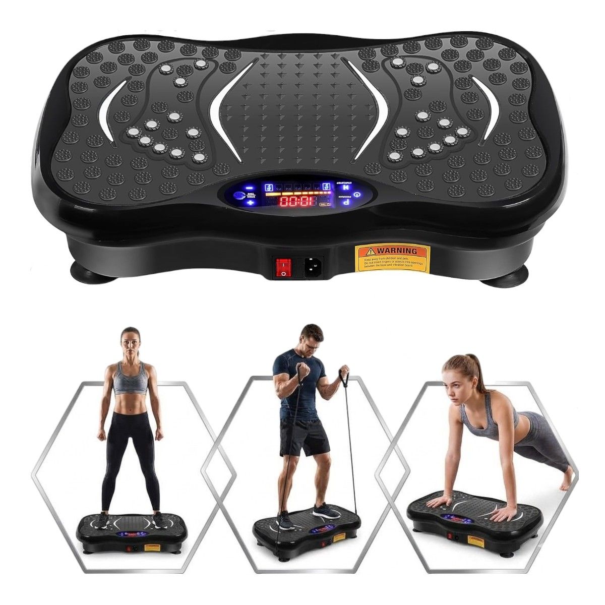 OEM - Plataforma Vibratoria Fitness con Masaje de Pies y Conectividad Bluetooth para Entrenamiento